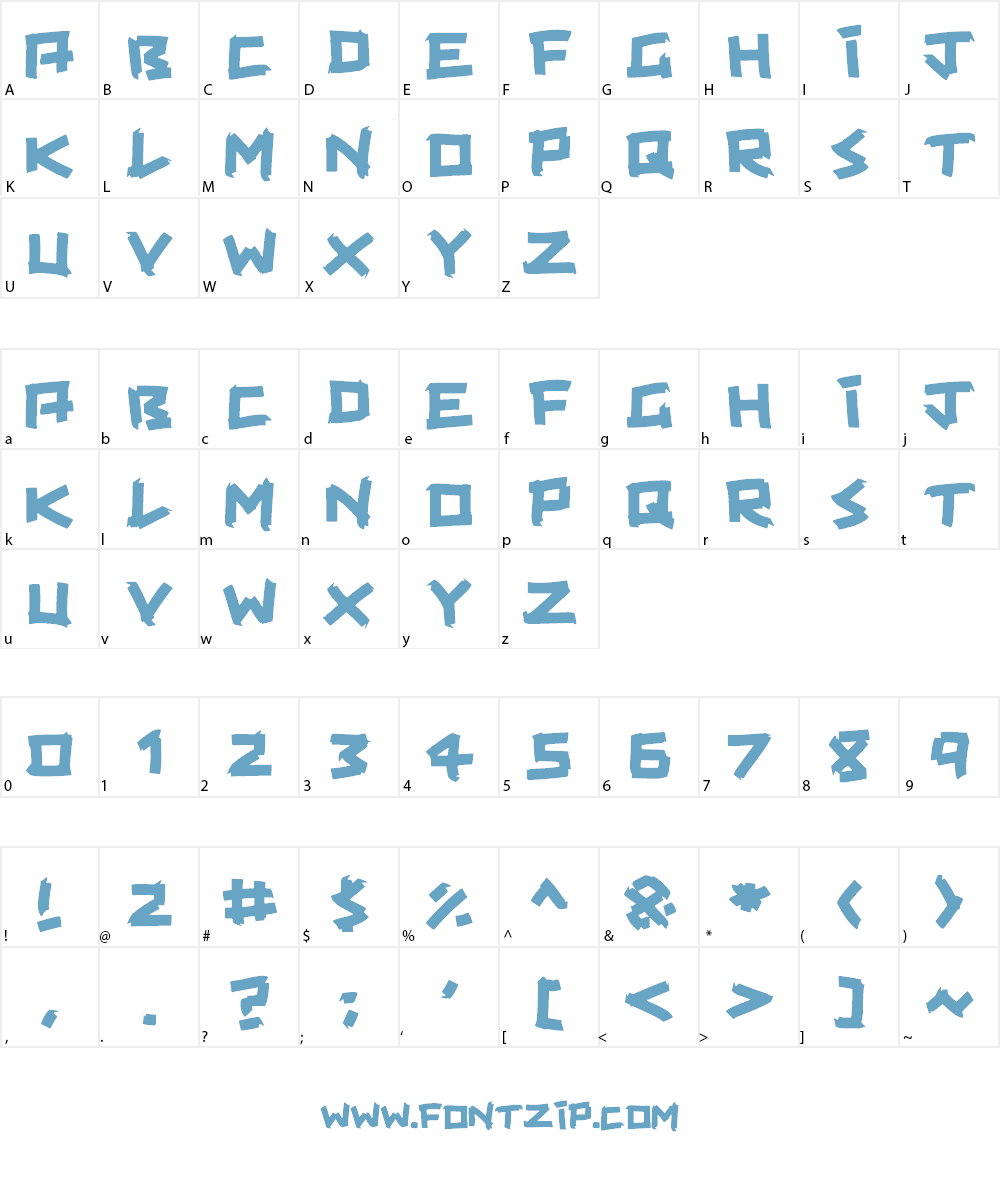 Taped Up Tight Font Character